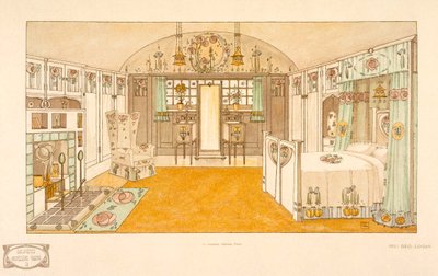 Schlafzimmer, Logan George (1866-1939), Documents Moderne Musterbuch, 1904 von George Logan